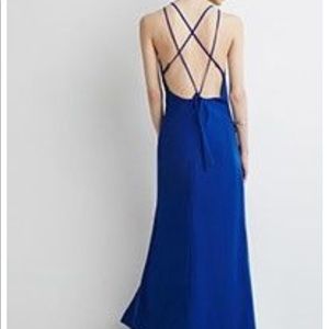 NWT Royal blue strapped backless dress